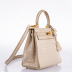 Hermes Kelly 25 Retourne Poussiere Matte Nilo Crocodile Gold Hardware