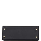 Hermes Kelly 28cm Bi-Color Black and Craie Epsom Sellier Brushed Gold Hardware