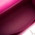Hermes Kelly 28cm Bi-Color Rose Pourpre and Rose Jaipur Epsom Sellier Brushed Palladium Hardware