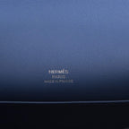 Hermes Kelly Pochette Blue Brighton Swift Palladium Hardware