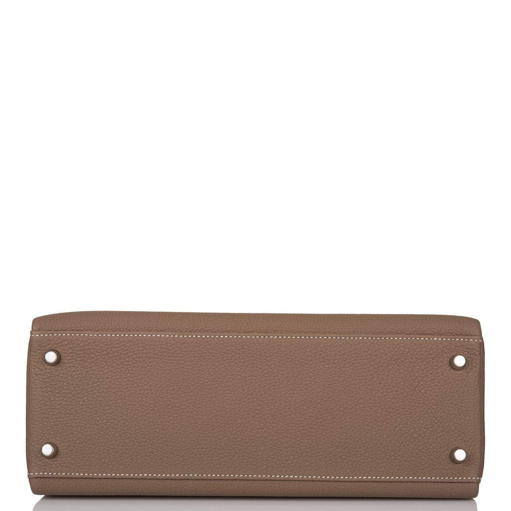 Hermes Kelly Retourne 32 Etoupe Togo Palladium Hardware