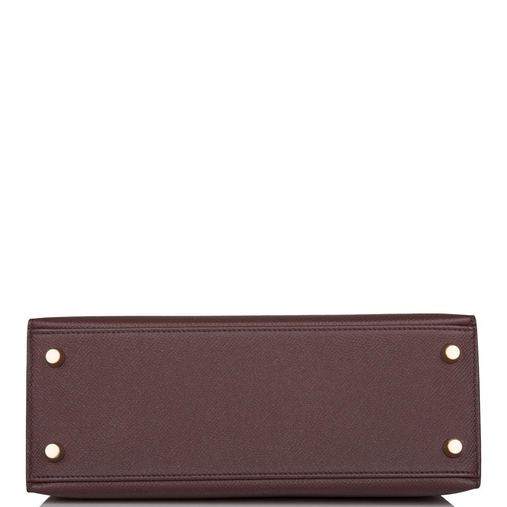 Hermes Kelly Sellier 25 Rouge Sellier Epsom Gold Hardware