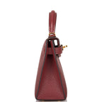 Hermes Rouge H Chevre Sellier Kelly 20cm Gold Hardware