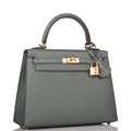 Hermes Vert Amande Epsom Sellier Kelly 25cm Gold Hardware