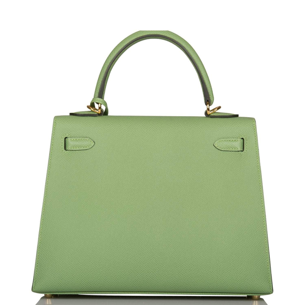 Hermes Vert Criquet Epsom Sellier Kelly 25cm Gold Hardware