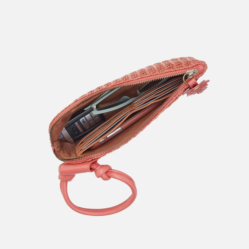 Coral Woven Bracelet Clutch Bag