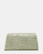 Floral Lace Pistachio Clutch