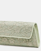 Floral Lace Pistachio Clutch
