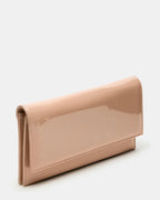 Blush Patent Envelope Clutch Bag