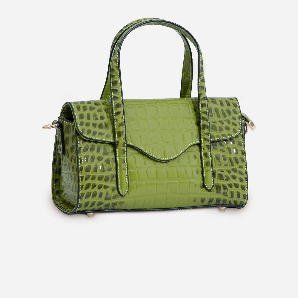 Shelby Croc Shoulder Bag