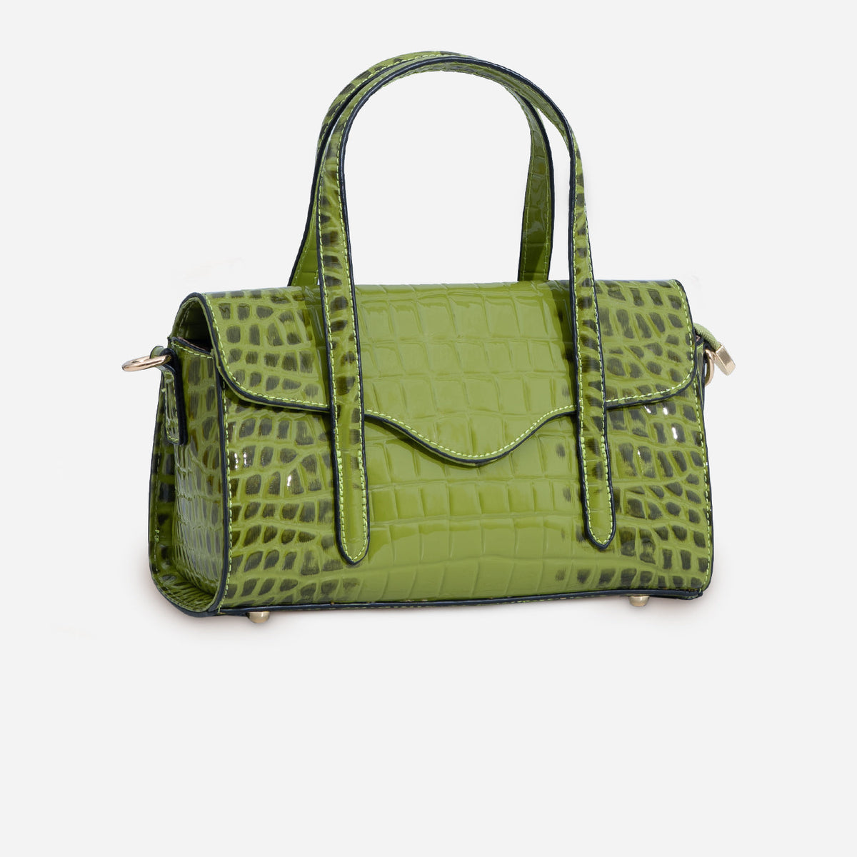 Shelby Croc Shoulder Bag
