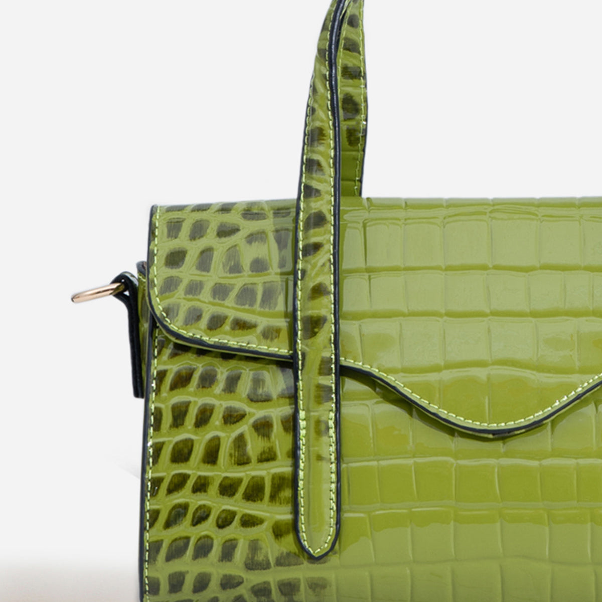 Shelby Croc Shoulder Bag