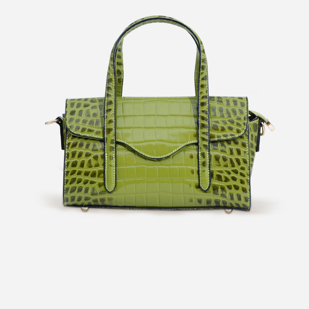 Shelby Croc Shoulder Bag