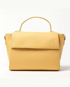 Red Structured Top-Handle Handbag