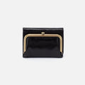 Black Glossy Framed Trifold Wallet