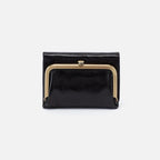 Black Glossy Framed Trifold Wallet
