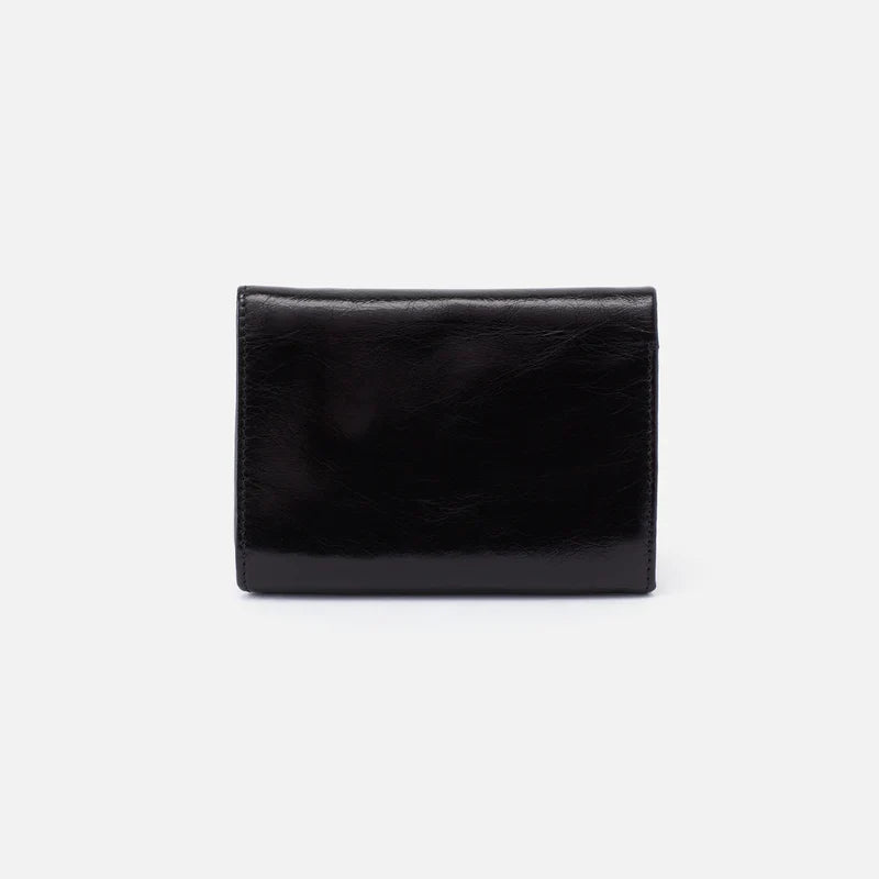 Black Glossy Framed Trifold Wallet