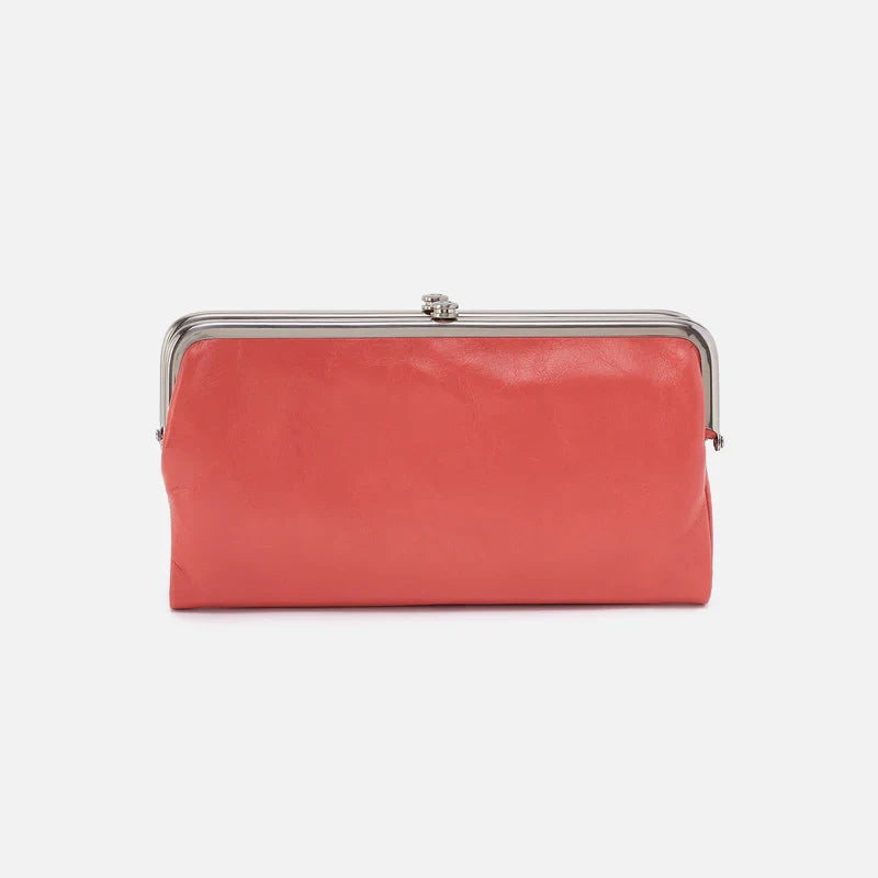 Peach Framed Clutch Wallet