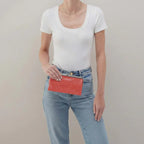 Peach Framed Clutch Wallet