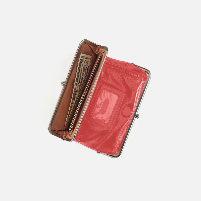 Peach Framed Clutch Wallet