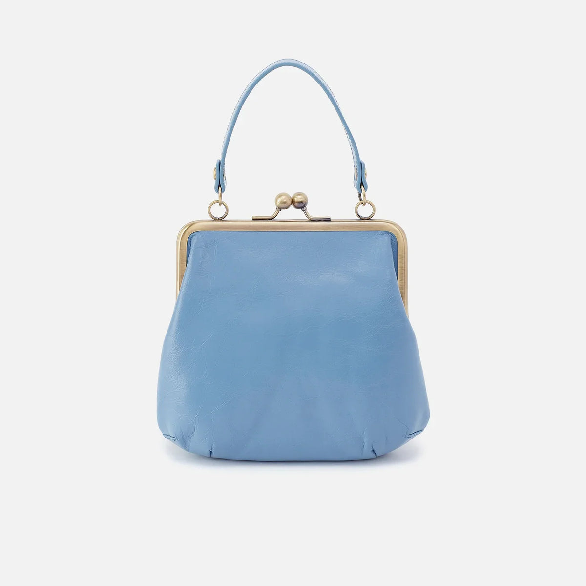 Sky Blue Frame Top-Handle Crossbody Bag
