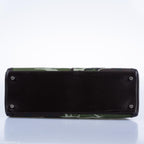 Vintage Hermes Kelly Lakis 35 Chocolate Box & Toile Camouflage Painting Palladium Hardware