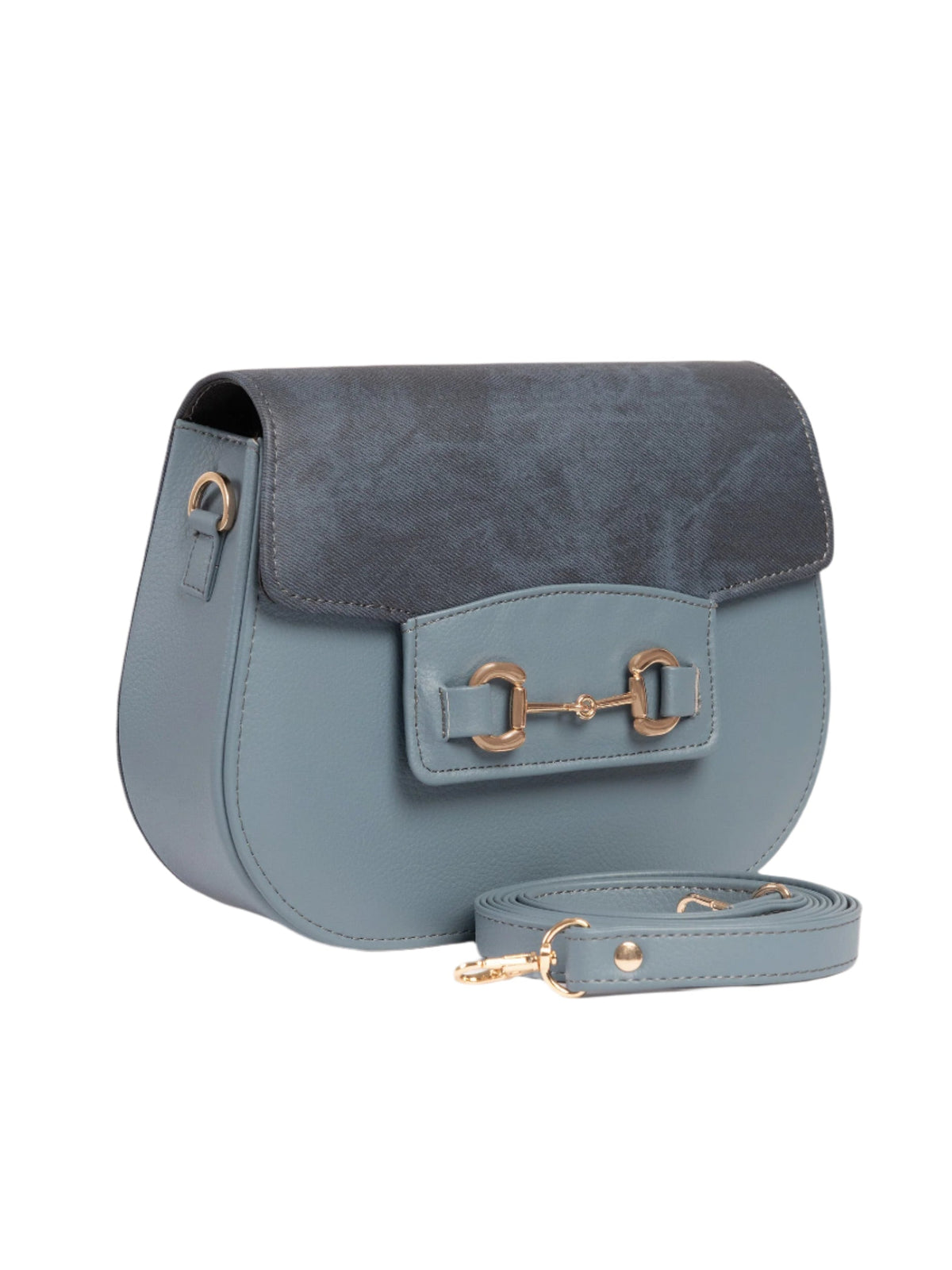 Dark Blue Saddle Handbag