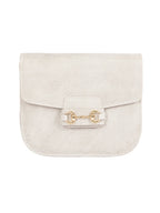 White Saddle Handbag