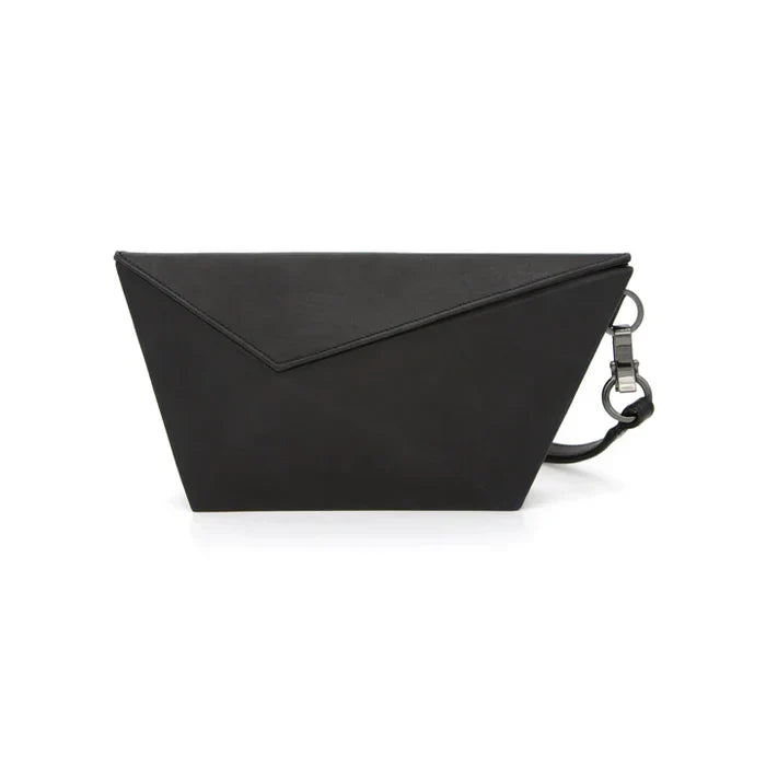 Black Asymmetric Clutch Bag