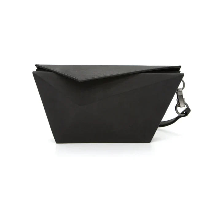 Black Asymmetric Clutch Bag