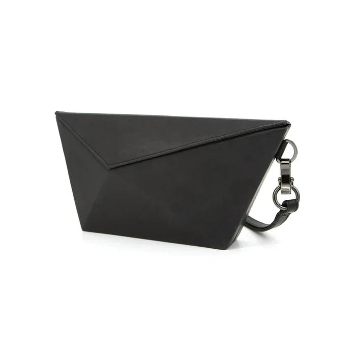Black Asymmetric Clutch Bag