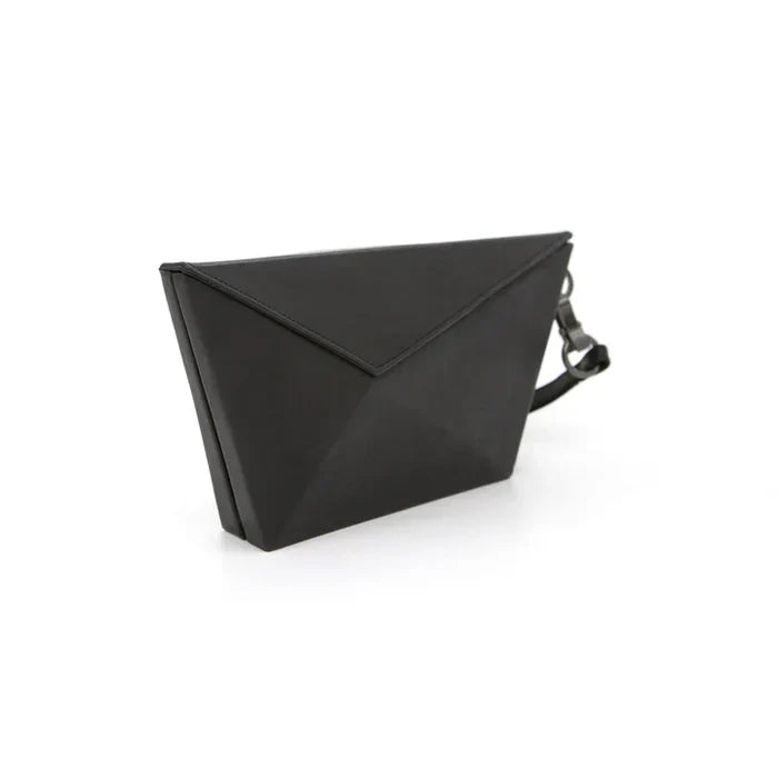 Black Asymmetric Clutch Bag