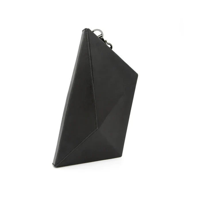 Black Asymmetric Clutch Bag