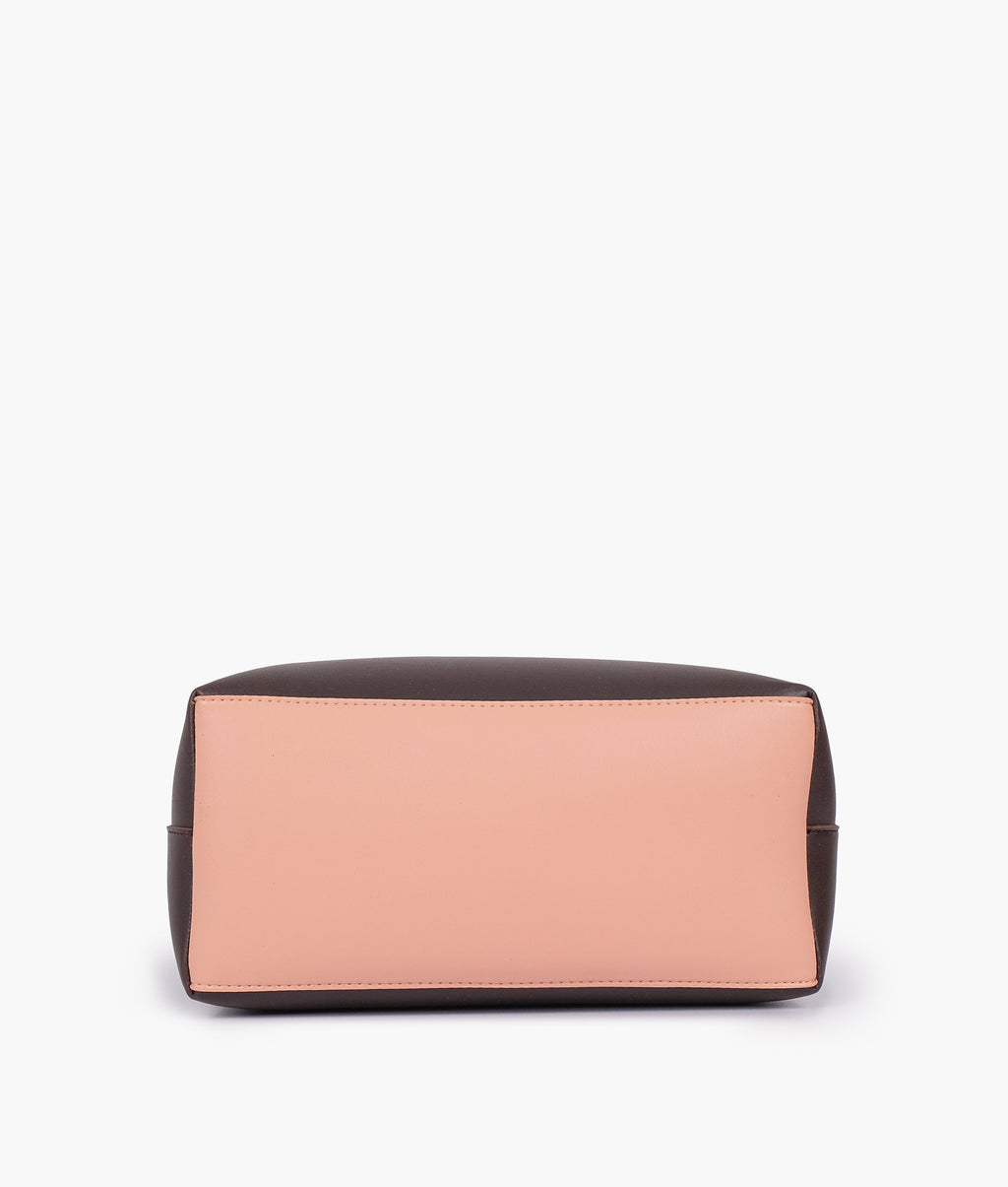 Dark brown small satchel bag