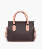 Dark brown small satchel bag