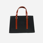 Dual-Tone Structured Office Tote Bag