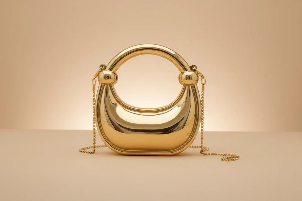 Dazzling Moon Mini Clutch Gold