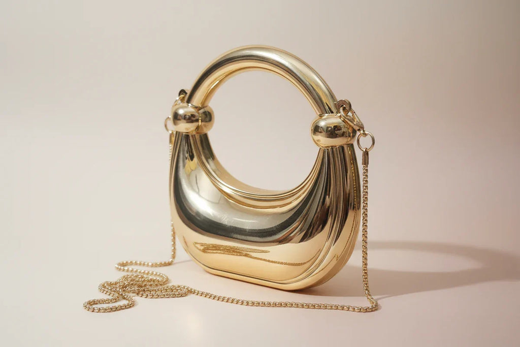 Dazzling Moon Mini Clutch Gold