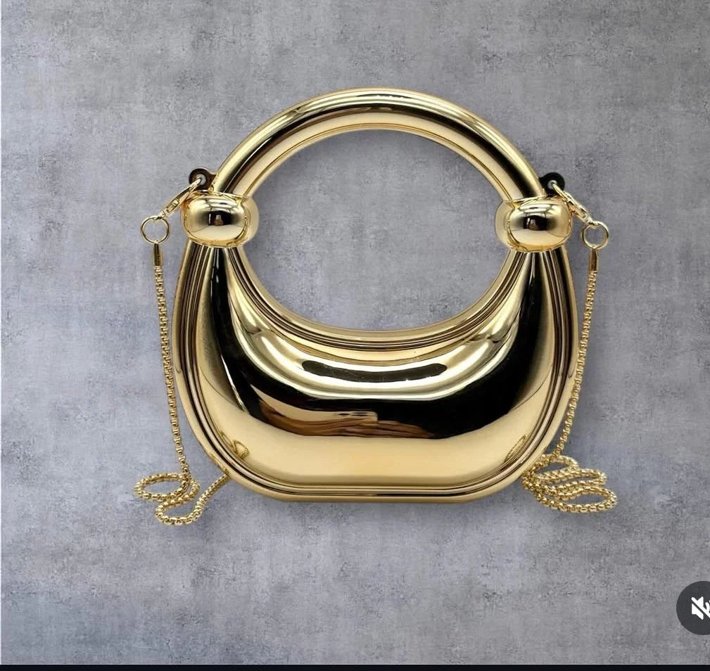 Dazzling Moon Mini Clutch Gold